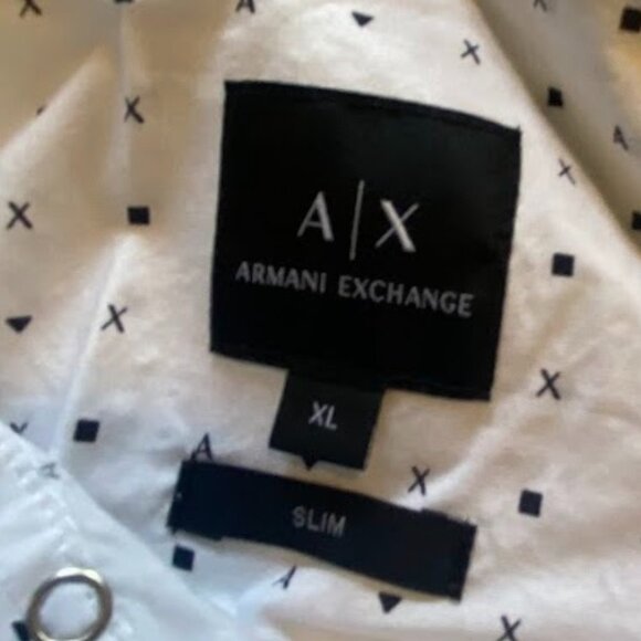 Armani Exchange Slim Fit Hourglass Short Sleeve Woven Shirt - Picture 3 of 6